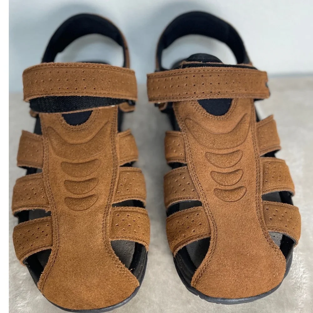 Reel Legends Guillermo Mens Brown Leather Fisherman Sandals 13M BM10170